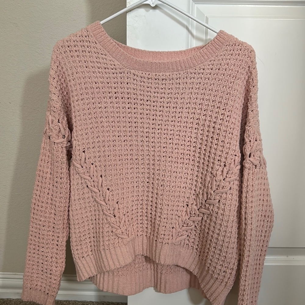 soft pink sweater